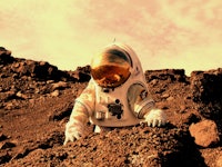 An astronaut suit which could protect astronauts from cosmic radiation on mars