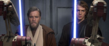 Ewan McGregor and Hayden Christensen in Star Wars Revenge of the Sith