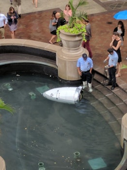 Knightscope k5 security robot fountain drown mall