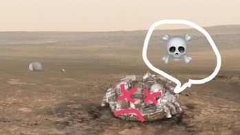The Sciaparelli lander may have crashed on Mars but we still don't know. 