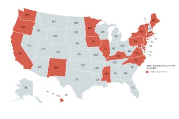 States suing the FCC