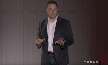 Tesla CEO Elon Musk at the Model 3 handover event in June 2017.