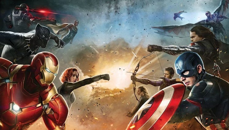 Team Cap and Team Iron Man in 'Captain America: Civil War'