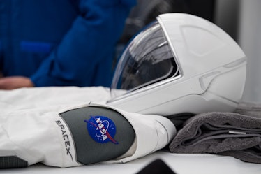 The "Demo-2" suit up close.
