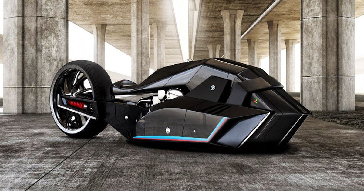 BMW's New Concept Motorcycle is Half Shark, Half Batmobile