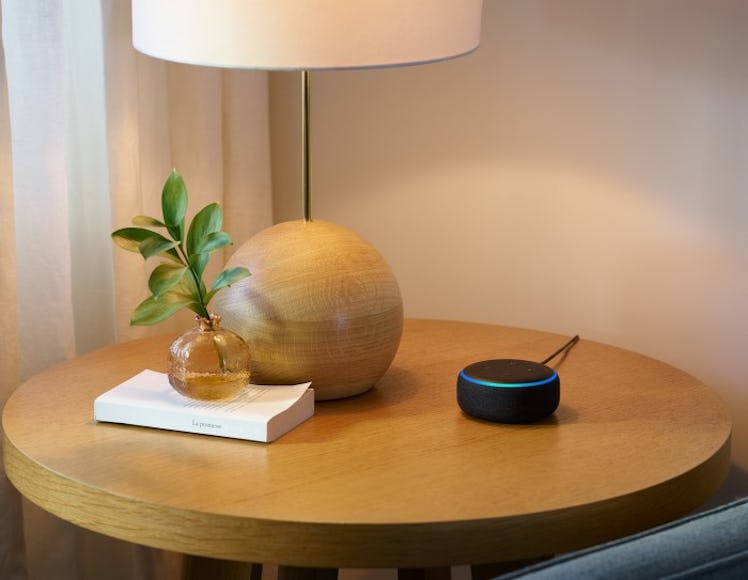 The third-generation of Echo Dot on a table