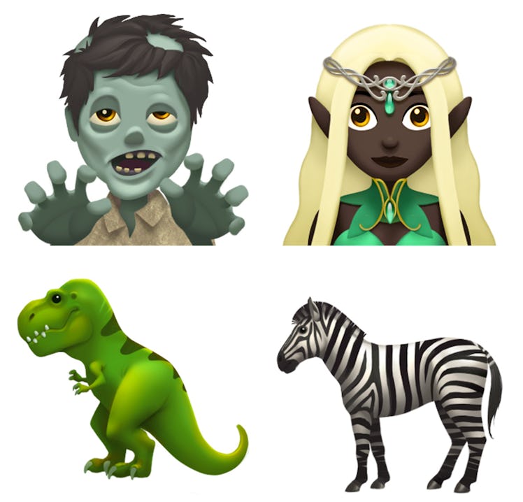 Two new fantasy emojis alongside two new animal emojis.