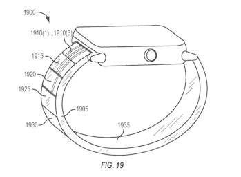 A figure included in a patent filing shows how Apple's "active fluid" tech might work.