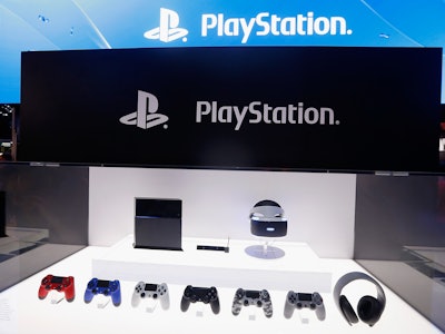 PlayStation controllers at Sony's PlayStation Conference