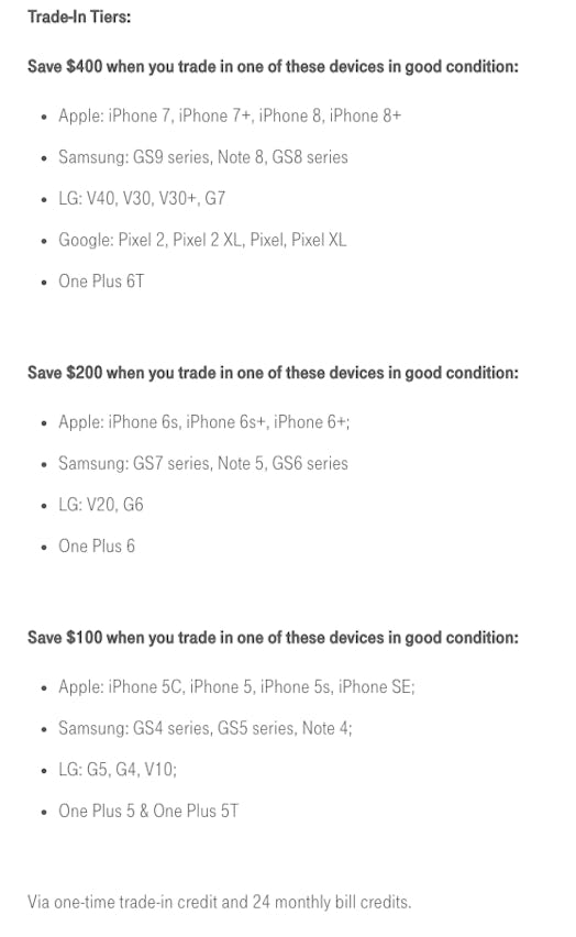 t-mobile trade-in deals