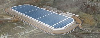 An artist's rendering of The Tesla Gigafactory in Nevada.