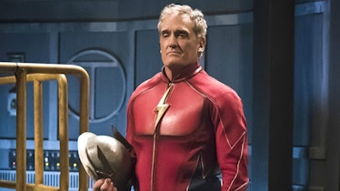 John Wesley Shipp plays both Henry Allen and Earth-3's Flash, Jay Garrick.