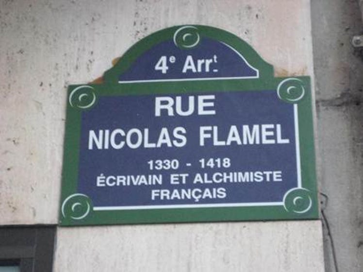 A street in Paris named after Flamel. 
