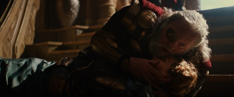Odin is distraught after Frigga dies.