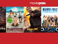 A collage of movie covers available in MoviePass