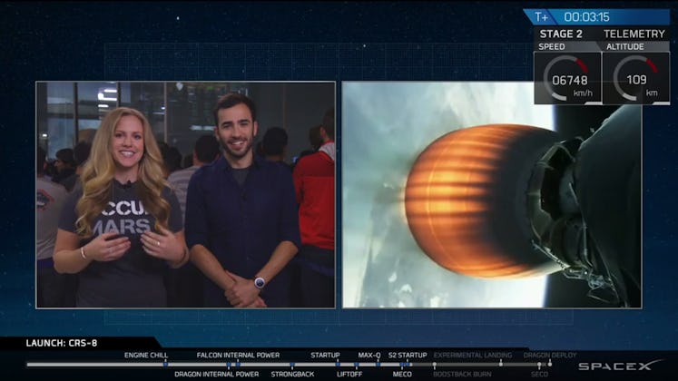 Tice and Praderio as hosts at CRS-8 Dragon Hosted Webcast