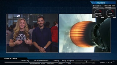 Tice and Praderio as hosts at CRS-8 Dragon Hosted Webcast