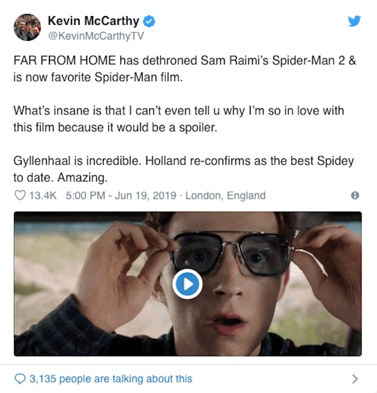 Kevin McCarthy Spider-Man Far From Home