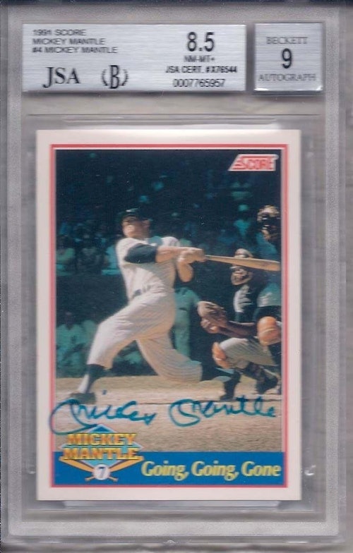 Mickey Mantle Autographed Baseball Cards