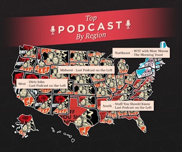 Top podcast by region