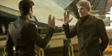 The two Spocks in 'Star Trek Into Darkness;