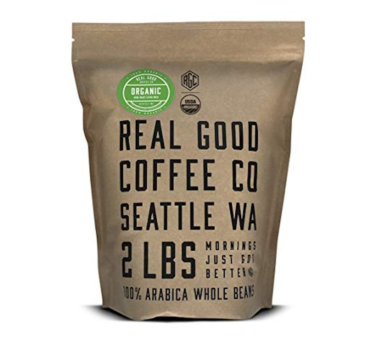 Real Good Coffee Co Organic Dark Roast Whole Bean Coffee, 2 Pounds 