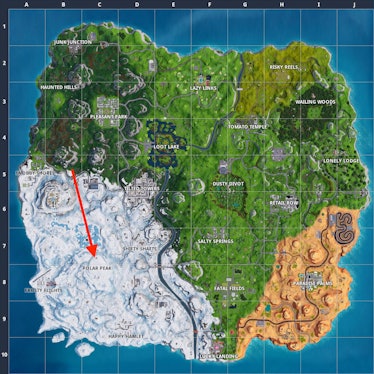 Fortnite Week 7 Snowfall Map