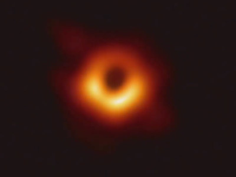A blurred image of the Black Hole that broke the internet in 2019