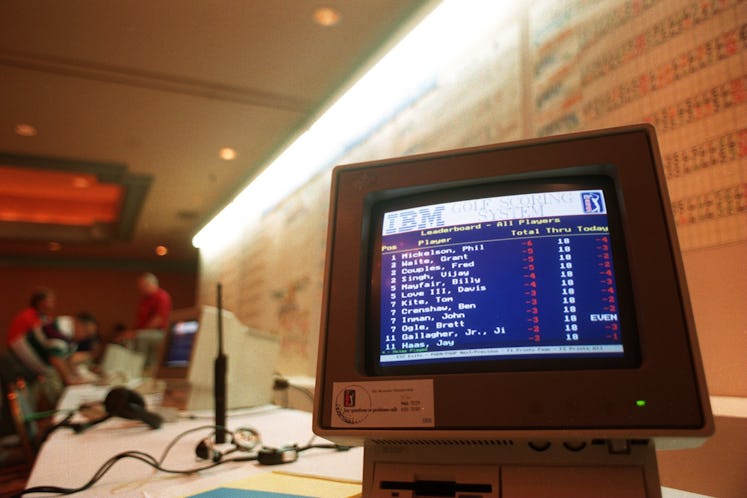 An IBM computer during the PGA tour