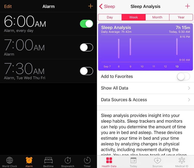 Screenshots explain how the Bedtime feature in iOS 10 works.