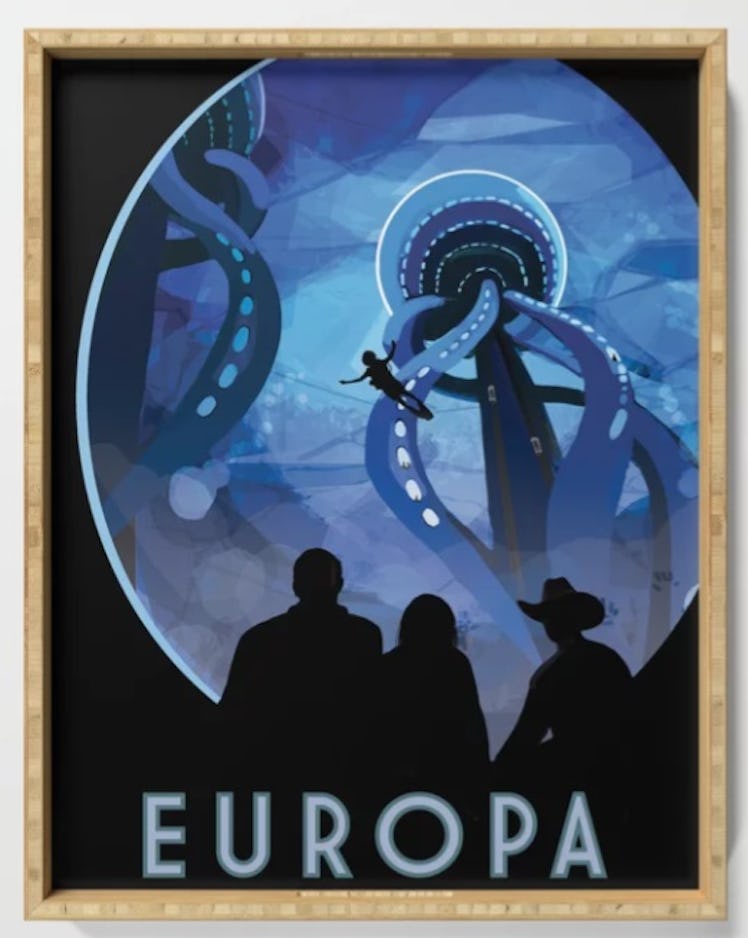 NASA Retro Space Travel Poster #4 - Europa Serving Tray