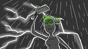 Summer in a 'Rick and Morty' Season 3 storyboard from artist Erica Hayes