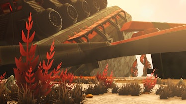 At some point, huge crashed freighters were added to 'No Man's Sky' so you can explore them like Rey...
