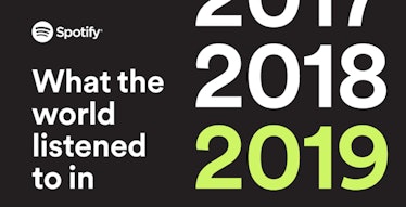 Spotify's banner for its year in review.