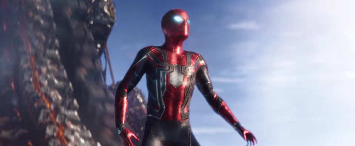 avengers infinity war spiderman costume