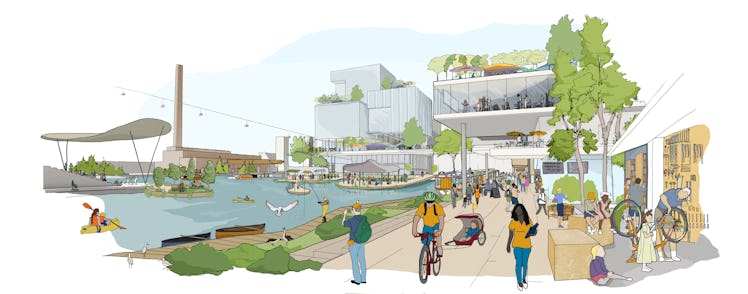 Illustration of Quayside smart city by Sidewalk Labs 