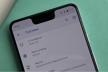 A leaked image of a Google Pixel XL 3 phone as it appeared on PhoneArena.com, a leaks news website.