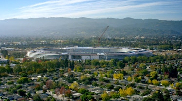 Apple Park under construction.