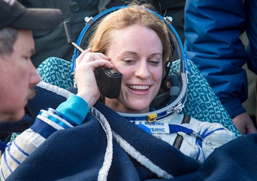 Kate Rubins is all smiles after returning from a 115 day mission aboard the ISS. 