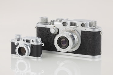 LEI0440 190 Leica IIIf chrom - Sn. 580566 1951-52-M39 vs. Minox Leica IIIf Ohne Blitz Version 2-6124...