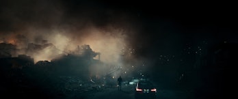 A giant monster plagues a city on Earth in 'The Cloverfield Paradox'.