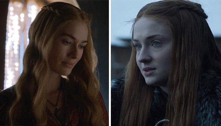 Sophie turner as Sansa Stark and Lena Headey as Cersei Lannister on 'Game of Thrones' 