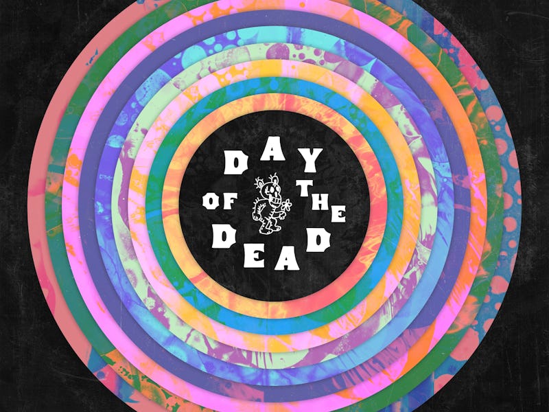 Day of the Dead track with many different colors 