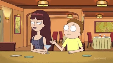 Morty flirts with a girl in "Rest and Ricklaxation."