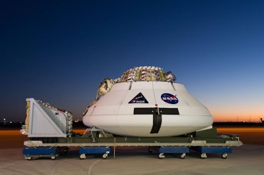 Orion mockup for parachute testing