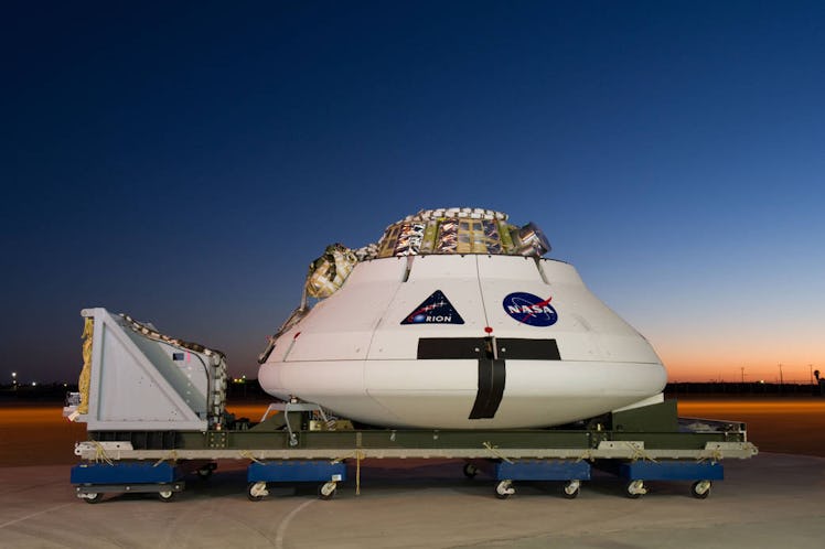 Orion mockup for parachute testing