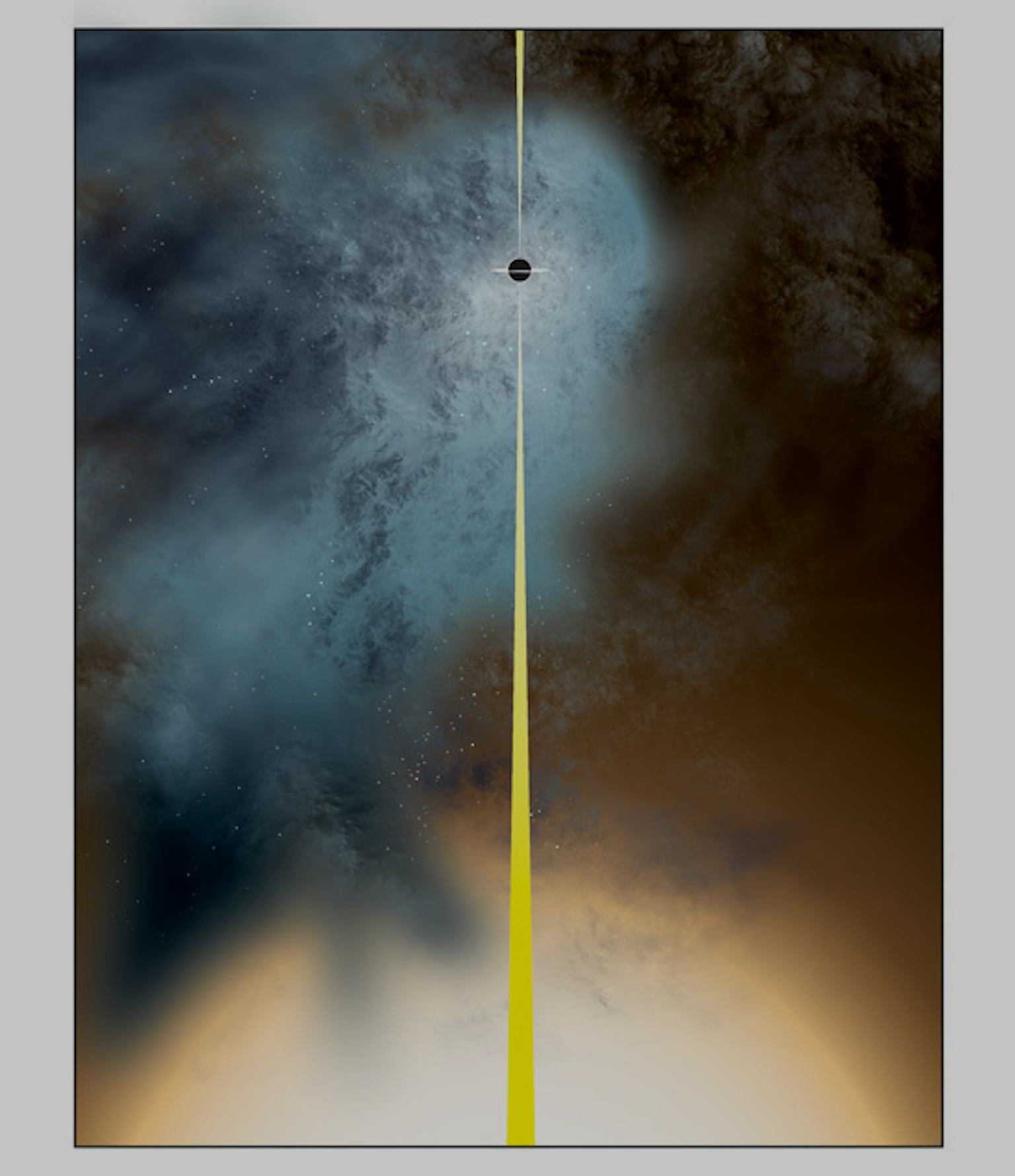 A Naked Black Hole is Streaking Across the Universe