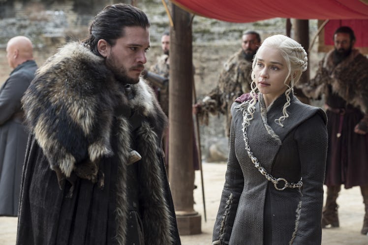 Kit Harington and Emilia Clarke as Jon and Daenerys in 'Game of Thrones' Season 7
