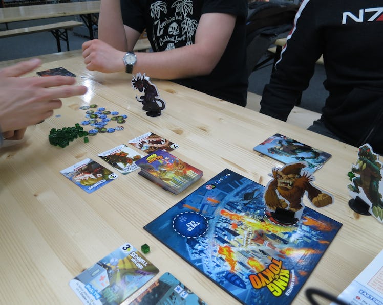 King of Tokyo game set on a table
