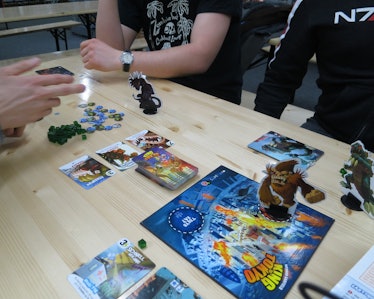 King of Tokyo game set on a table